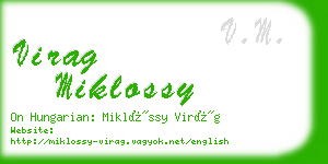 virag miklossy business card